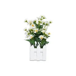 Cortina Ceramic Artificial Flower Plant with Pot White 26cm