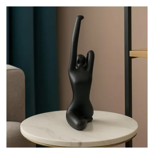 Image of Cortina Ceramic Black Lady Statue 