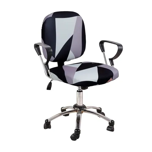 Image of Cortina Computer Desk Seat Covers | Stretchable Elastic Polyester Spandex Cover | Removable Revolving Chair Protector | 
