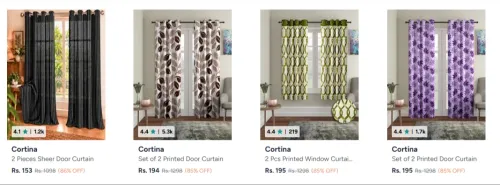 Image of Cortina Curtains Online starting ₹153 