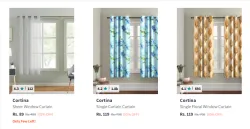 Cortina Curtains Starting @₹89