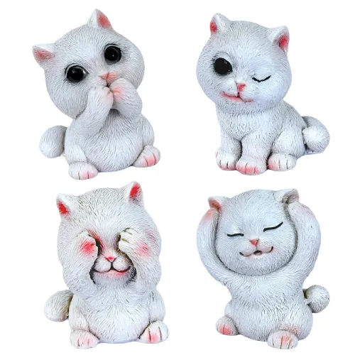 Image of Cortina Cute Cat Miniature Figurines Set of 4