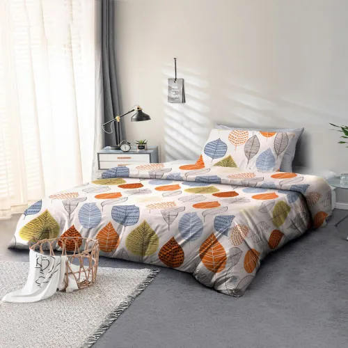 Image of Cortina Glazed Cream Single Coarse Bedsheet with a Pillow Cover