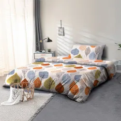 Cortina Glazed Cream Single Coarse Bedsheet with a Pillow Cover