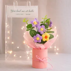 Cortina Handmade Crochet Artificial Flowers with Light | Aesthetic Room Decor