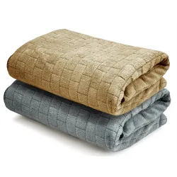 Cortina Solid Towels for Bath Set of 2 (70 x 140 cm) 300 GSM Microfiber Bath Towels, Ultra Soft, Highly Absorbent & Quick Dry for Gym, Beach & Bathroom Towels for Men, Women & Kids (Grey/Blu...