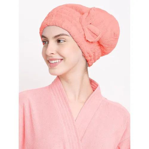 Image of Cortina Microfiber Hair Towel Cap, Soft Absorbent Quick Drying Cap for Curly Thick Hair