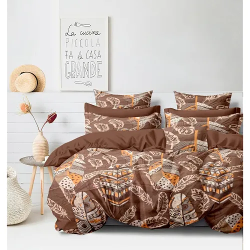 Image of Cortina Polycotton Printed Bedsheet 2 Pillow Covers
