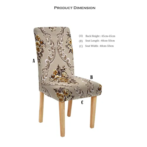 Image of Cortina Polyester Spandex Dining Chair Cover, Stretchable & Washable Slipcover