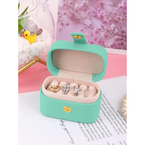 Image of Cortina PU Leather Small Portable Jewelry Organizer Storage Box