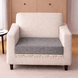 Cortina Sofa Cover with Tassels