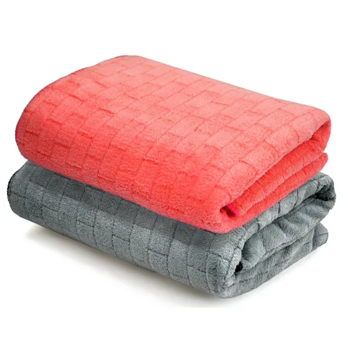 Image of Cortina Solid Towels for Bath Set of 2 (70 x 140 cm) 300 GSM Microfiber Bath Towels, Ultra Soft, Highly Absorbent