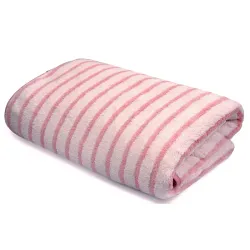 Cortina Stripe Printed Towels for Bath (70 x 140 cm) 380 GSM Microfiber