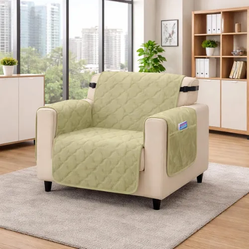 Image of Cortina Velvet Reversible Quilted Sofa Cover