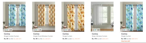 Image of Cortina Window Curtain starting at ₹99 