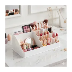 Cosmetic Organizer Box with Drawers Storage Plastic Stationary Box