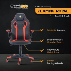 Cosmic Byte CB-GC-01 Flaming Royale Gaming Chair (Black/Red)
