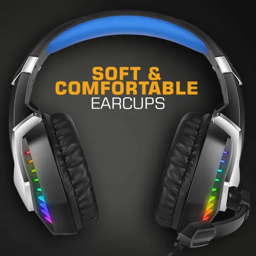 Image of Cosmic Byte G2050 RGB 7.1 Surround Sound USB Gaming Headphone for PS5, PC with Software and Gel Microphone (Blue)