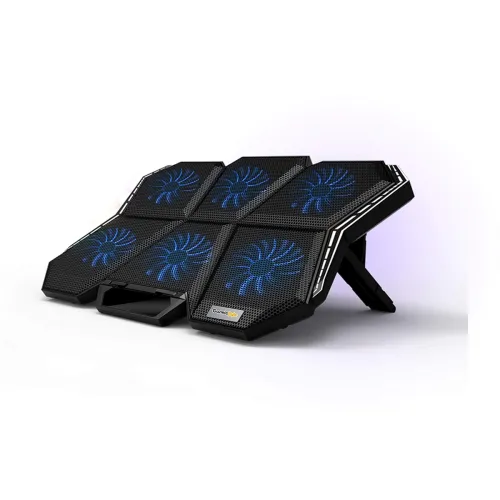 Image of Cosmic Byte Meteoroid Laptop Cooling Pad with 6 Fan Upto 17 inch laptops (Black / Blue)