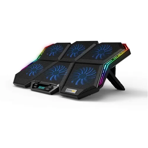 Image of Cosmic Byte Meteoroid RGB Laptop Cooling Pad with 6 Fan Upto 17 inch laptops (Black/Blue)