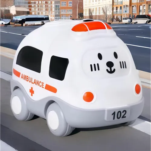 Image of COSMOBABY 360° Drift Ambulance Toy Car – White
