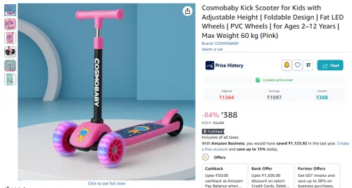 Image of Cosmobaby Kick Scooter for Kids