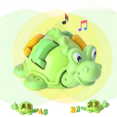 Image of COSMOBABY Plastic Cute Dino Bump and Go Toy,Green