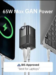 Costar 65 W GaN 3 A Dual Port Mobile Charger (Black)