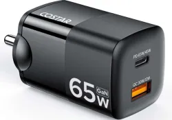 Costar 65 W GaN 3 A Dual Port Mobile Charger (Black)