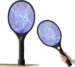 Costar Rechargeable Mosquito Bat with UV Light Lamp, 3-in-1 Fly Swatter Electric Insect Killer Indoor, Outdoor (Bat)