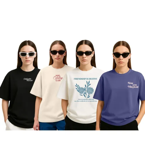 Image of Cotton Blend Oversized Baggy Fit T-Shirt for Womens 