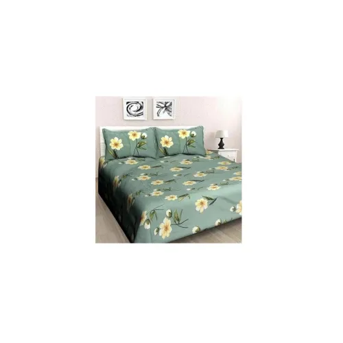 Image of Cotton Double bedsheet 220TC Soft Breathable Superfine Bedding Set Cartoon Design with Pillow Covers for Bedroom Comfort