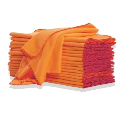 Cotton Orange Cloth Duster Wet & Dry Cleaning Cloth Size 18 * 18 In(Pack Of 6 Pcs), 250 TC, 23 x 23 Cm