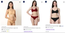 Cotton Plus Lingerie Sets at minimum 93% Discount