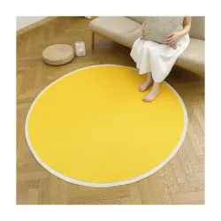 Cotton Round Carpet 2x2 feet – Handmade Braided Boho Rug 
