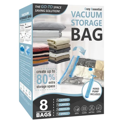 Image of Cozy Essential 8-Pack Vacuum Storage Bags