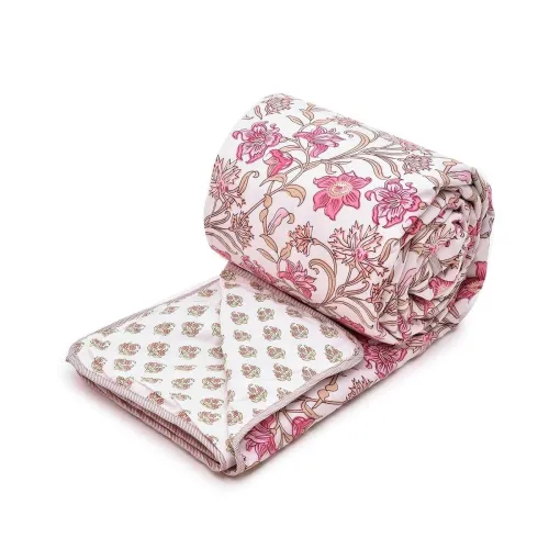 Image of COZY FURNISH Summer Single Bed Blanket 144x220CM, Cooling Microfiber Cotton, Lightweight 150GSM AC Comforter