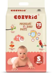 COZYKID Easy Dry Pull-Up Diaper Pants S (75 Pieces)