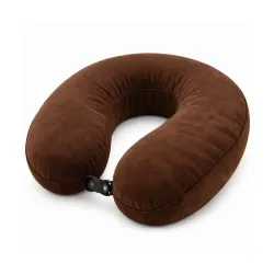 cozyland Memory Foam Travel Neck Pillow |Ultra Soft Velvet Fabric|Ergonomically Designed for Ultimate Comfort for Air, Car, Train, Bus Travel- Coffee, Standard Size