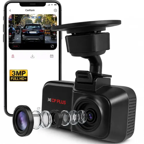Image of CP PLUS 3MP Car Dashcam Full HD+ G-Sensor Wide Angle View Night Vision Dashboard