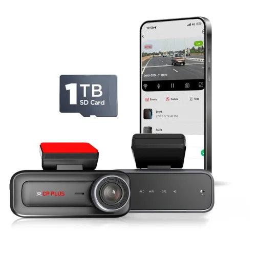 Image of CP PLUS 4G Live Dashcam for Car with 2MP Full HD Front Camera 