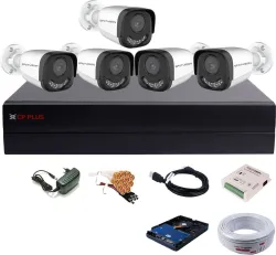 CP PLUS Full HD 1080P 8Ch DVR + Spotvision 2.4MP Color Nightvision FULL HD Outdoor Security Camera (500 GB, 5 Channel)
