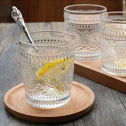 CQZ Premium Glasss Whiskey Glass (340ml, Glass, Clear)