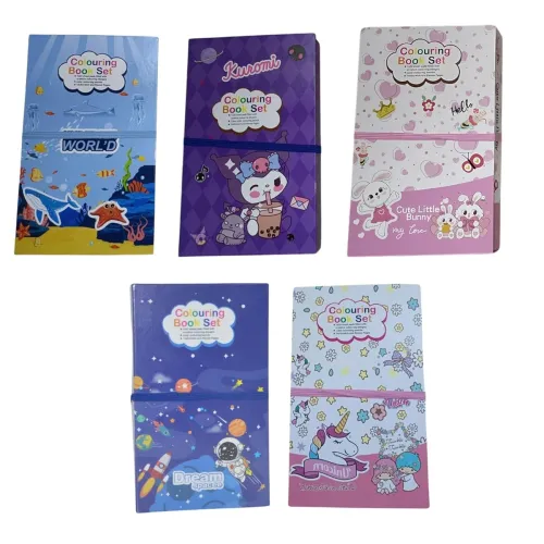 Image of Crackles Coloring Pads Kit for Girls ,Coloring Book with 30 Coloring Pages /10 Rainbow Scratch Papers /8 Colored Pencils