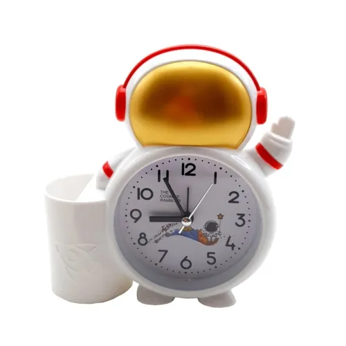 Image of Crackles Astronaut Cartoon Style Multi Functional Alarm Clock for Kids Room Decor and Birthday Return Gifting- Random Co