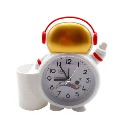Crackles Astronaut Cartoon Style Multi Functional Alarm Clock for Kids Room Decor and Birthday Return Gifting- Random Co