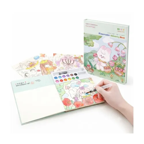 Image of Crackles Beginner Watercolor Coloring Book