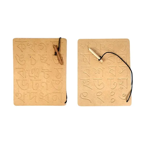 Image of Crackles Bengali Alphabet Wooden Tracing Board
