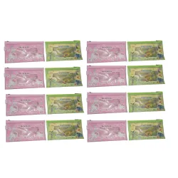 Crackles Birthday Return Gifts Cartoon Stationery Set for Kids Contatining A Ruler, two Pencils, Sharpener, Erasera and a mini note pad in pouch - Pack of 6