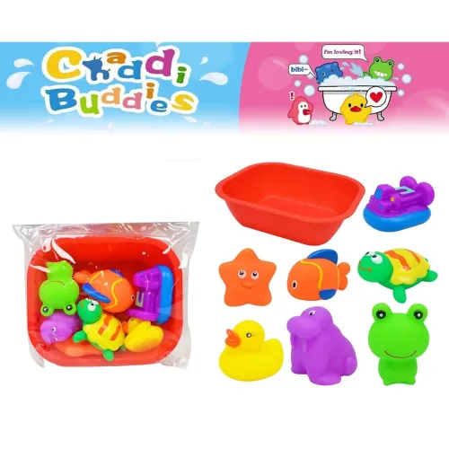 Image of Crackles CHU CHU Bath Toys – 8 Pcs